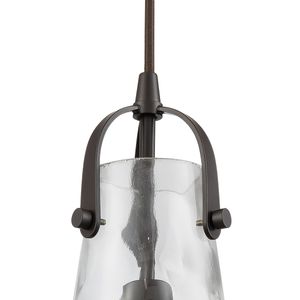 Hand Formed Glass 8'' Wide 1-Light Mini Pendant - Oil Rubbed Bronze 5