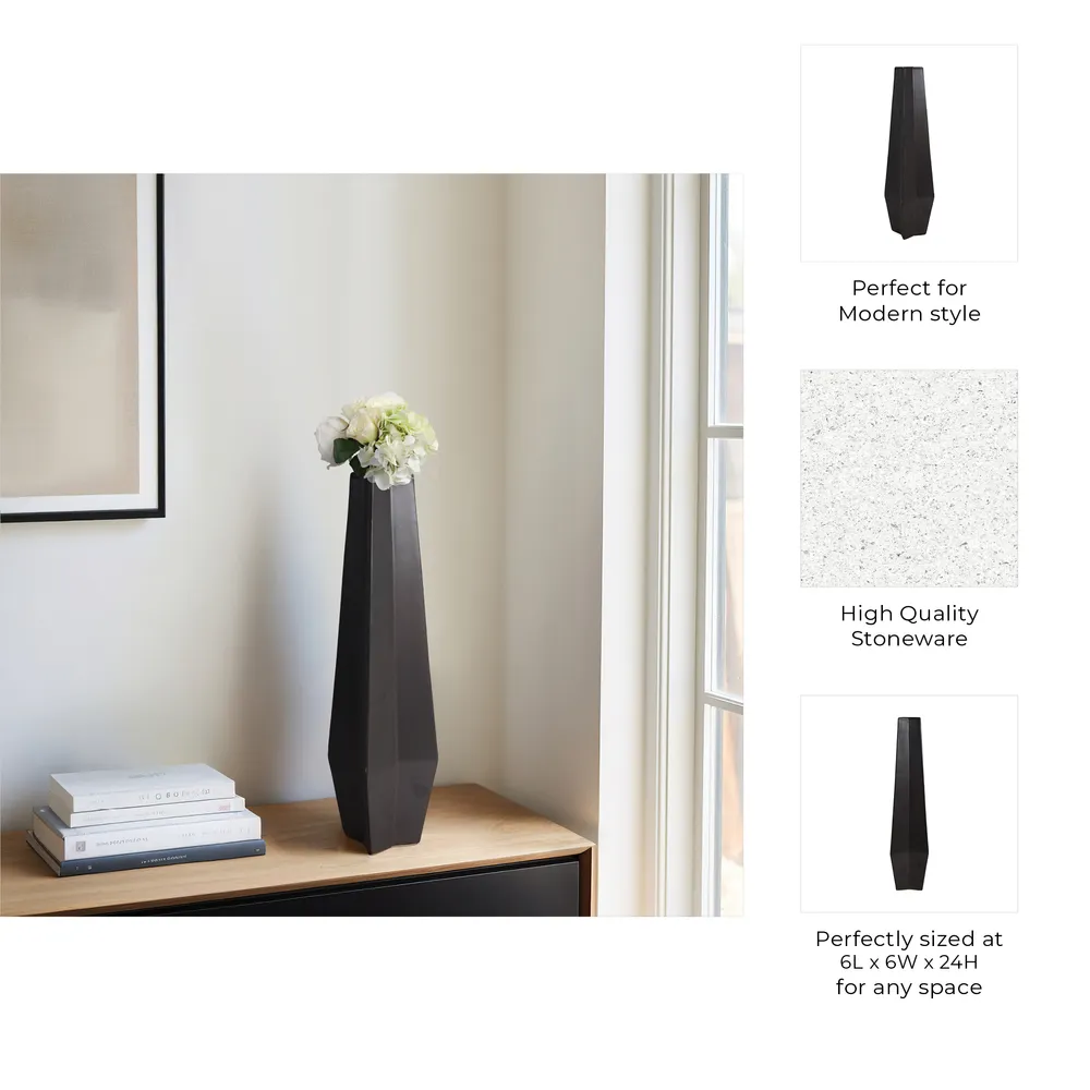 CANTONSTONE GRAY VASE 24 (IN)