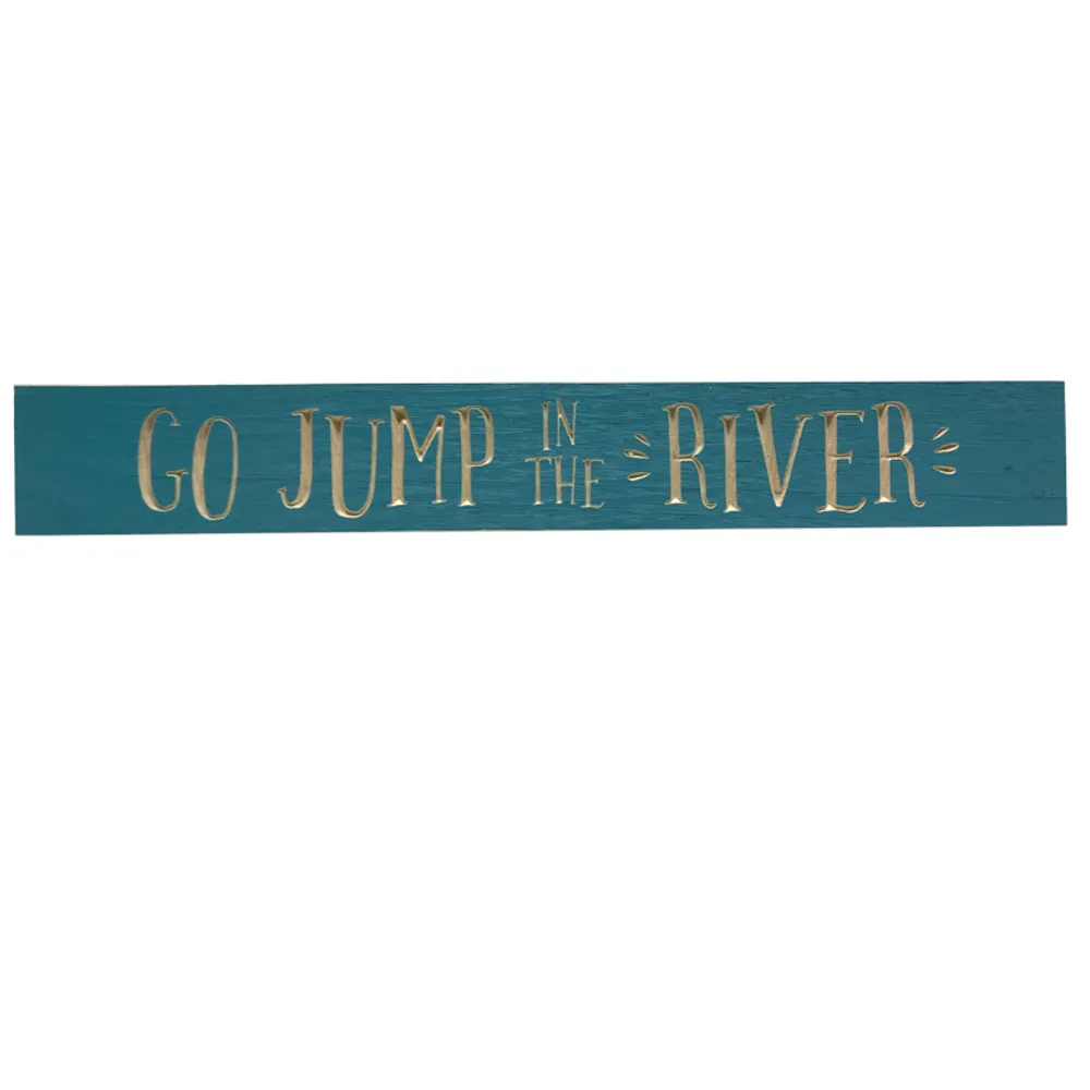 24" USA JUMP IN THE RIVER BARNWOOD SIGN