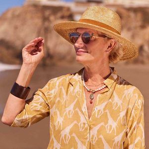 Giraffe Tan Cotton Long Shirt Dress 6