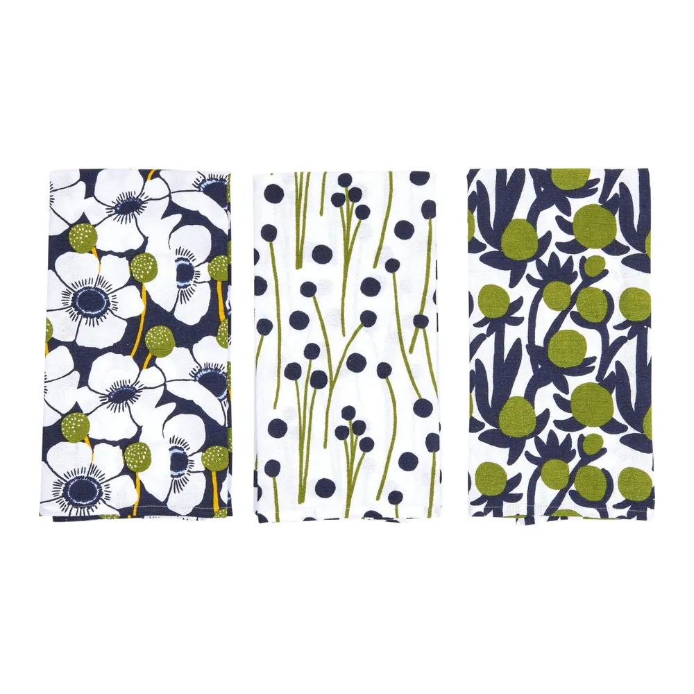 Windflower Cotton Kitchen Towels (Set of 3)