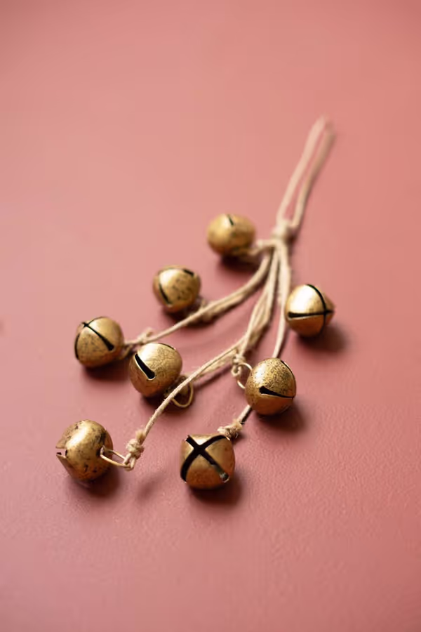 Jingle Bell Bunch on a Jute Rope
