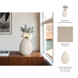 MORRISCLIFF WHITE VASE 14 (IN) 9