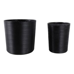 SKYEMOOR SET OF 2 BLACK PLANTER 21 (IN) 1