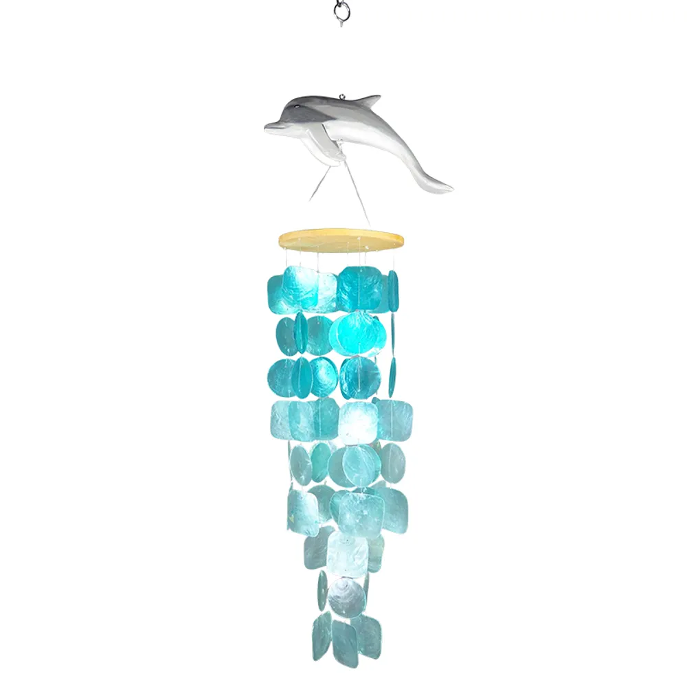 30-3/4" DOLPHIN TOP CAPIZ CHIME