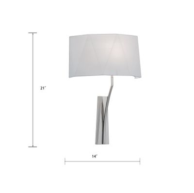 Diamond 21″ High 1-Light Sconce - Polished Nickel