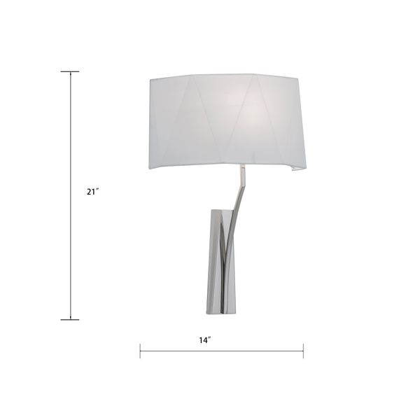 Diamond 21'' High 1-Light Sconce - Polished Nickel