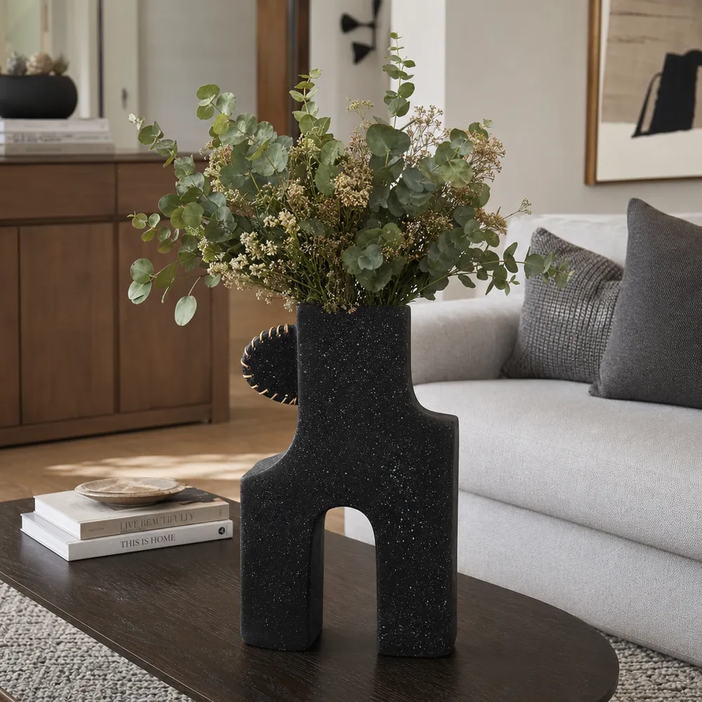 PAXTONWELL BLACK VASE 19 (IN)