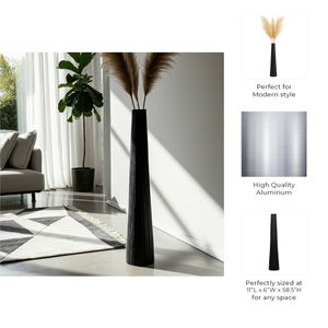 HAZENSTONE BLACK VASE 59 (IN) 11