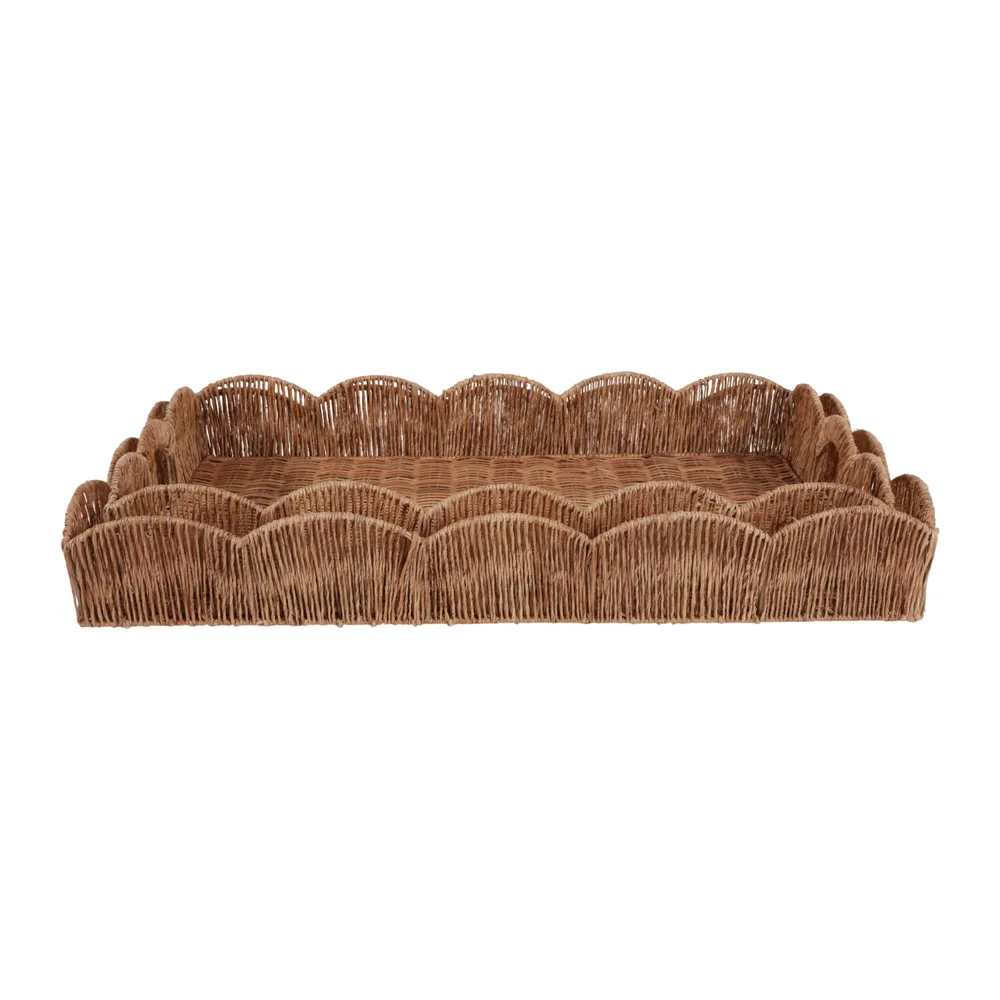 YATESGROVE SET OF 2 BROWN TRAY 4 (IN)