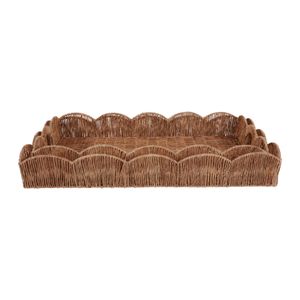 YATESGROVE SET OF 2 BROWN TRAY 4 (IN) 6