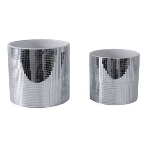 NORMACLIFF SET OF 2 SILVER PLANTER 7 (IN) 3