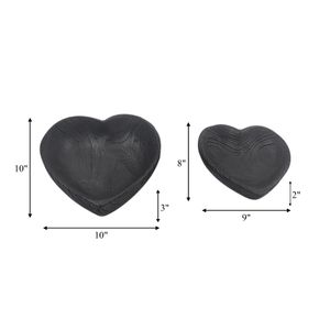 DASHLAKE SET OF 2 BLACK BOWLS 3 (IN) 8