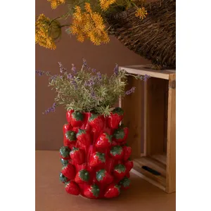Ceramic Strawberries Vase 1