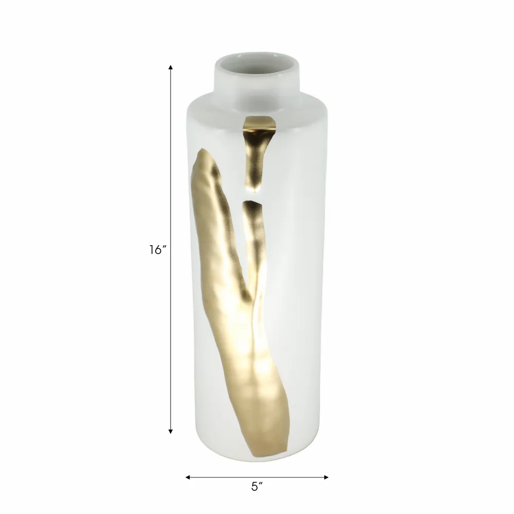 JUNEROSE WHITE VASE 16 (IN)