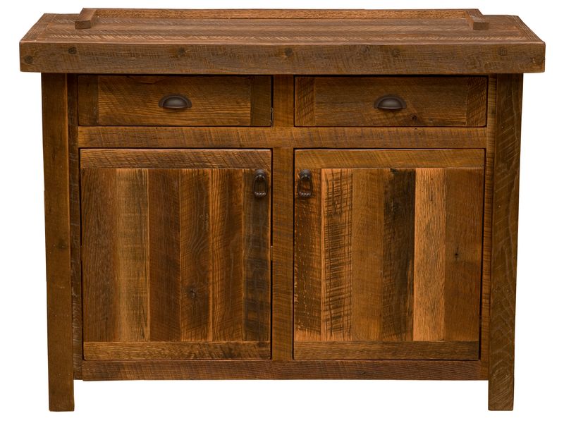 Barnwood 48-inch Buffet - Antique Oak Top 4