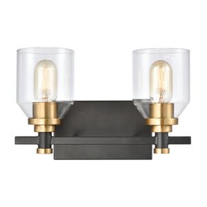 Cambria 13'' Wide 2-Light Vanity Light - Matte Black 1