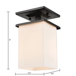Broad Street 5.5'' Wide 1-Light Outdoor Flush Mount - Oil Rubbed Bronze 2