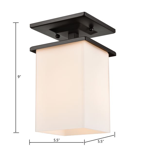 Broad Street 5.5'' Wide 1-Light Outdoor Flush Mount - Oil Rubbed Bronze