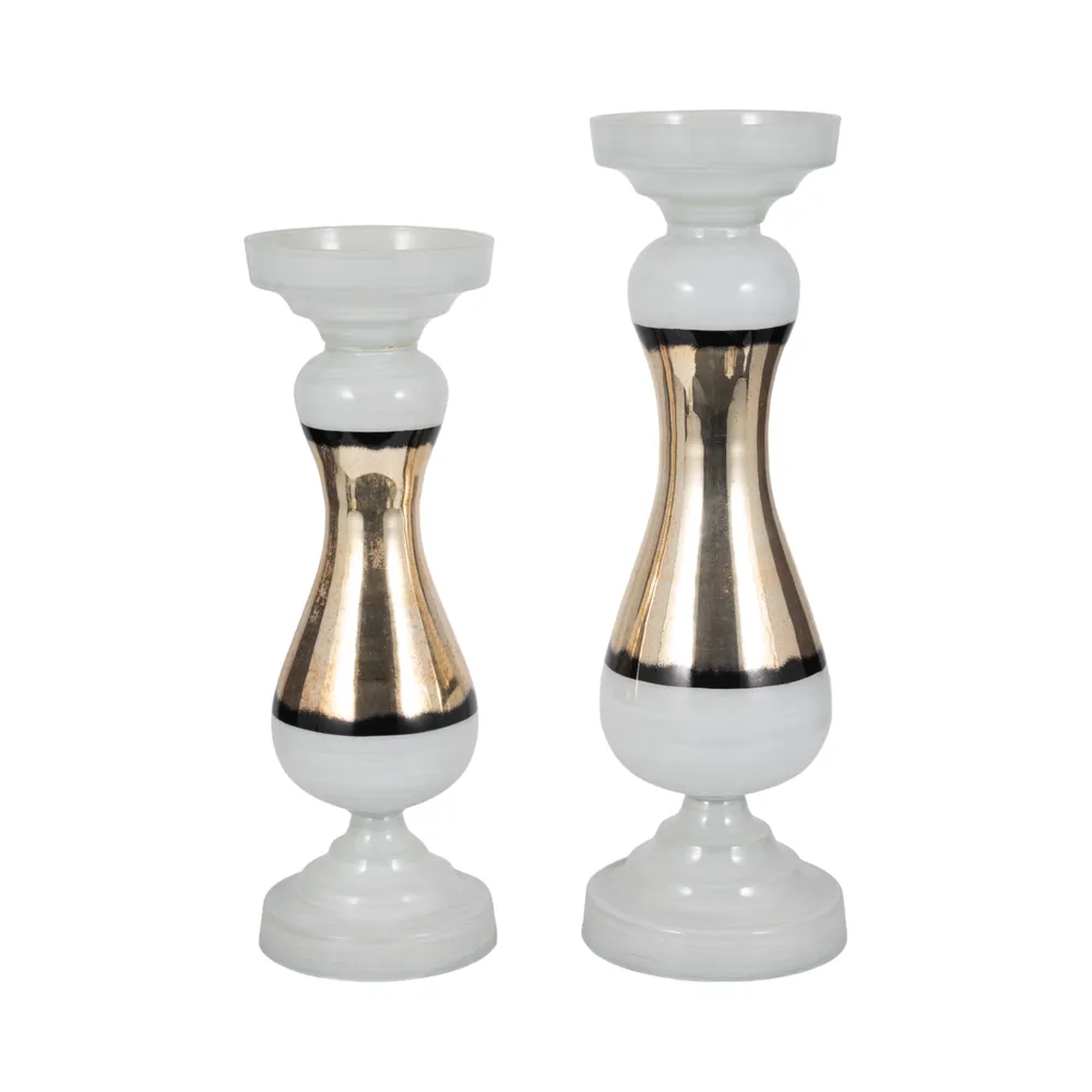 AIDENFIELD WHITE CANDLE HOLDER 26 (IN)