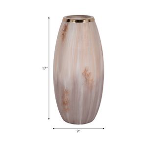 WOODSONCLIFF TAN GLASS VASE 18 (IN) 9
