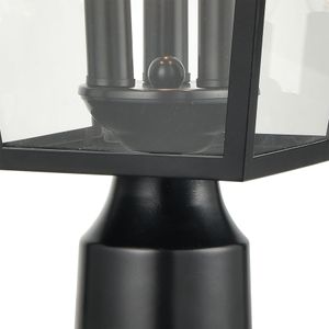 Main Street 19'' High 3-Light Outdoor Post Light - Black 3