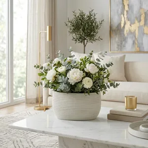ELWYNRUN IVORY VASE 8 (IN) 13