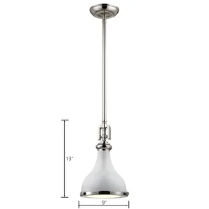 Rutherford 9'' Wide 1-Light Mini Pendant - Gloss White 2