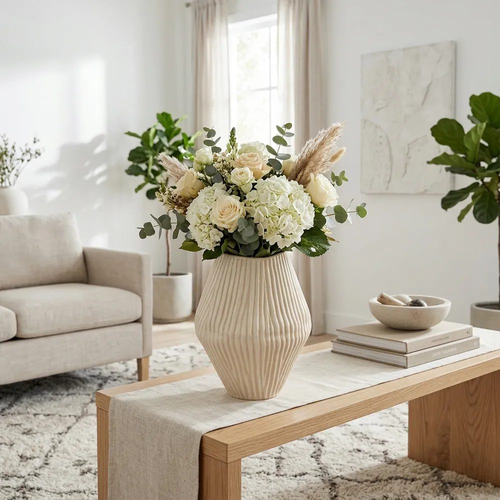 SYLVANGATE CREAM VASE 13 (IN)