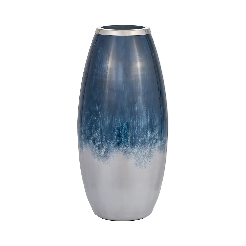 ALMARUN BLUE GLASS VASE 18 (IN)