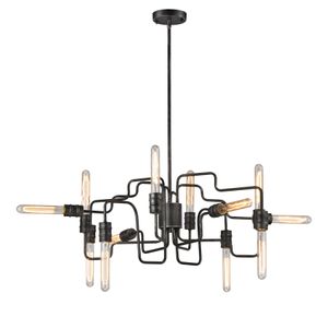 Transit 29'' Wide 12-Light Chandelier - Silvered Graphite 1