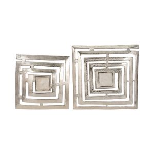 GRAHAMHAVEN SET OF 2 SILVER METAL 3 (IN) 8