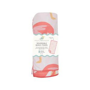 Flamingo Pink Reversible Eco Beach Towel 4