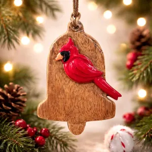 Cardinal Bell Ornament 5x3.5in 1