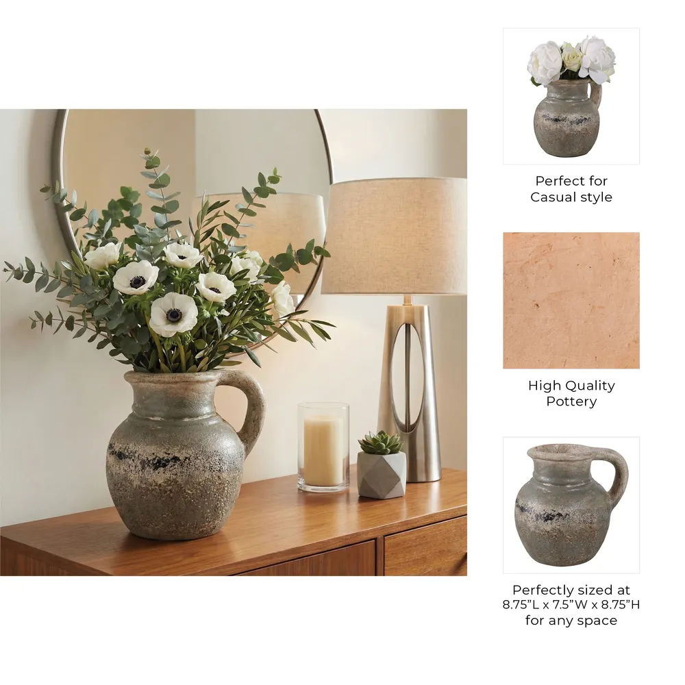 SHERMANGROVE IVORY VASE 9 (IN)