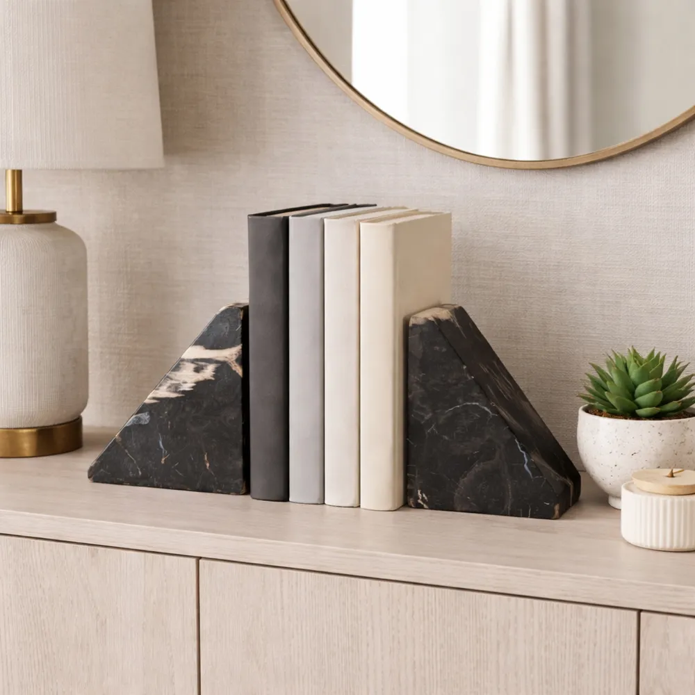 CHILTONVIEW SET OF 2 BLACK BOOKENDS 6 (IN)