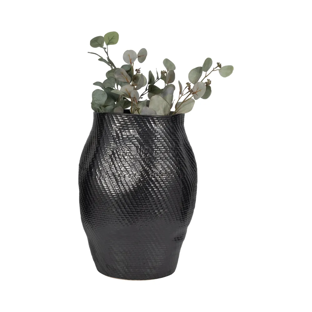 CLARAPARK BLACK VASE 21 (IN)