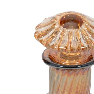 IVYCREST ORANGE GLASS VASE 11 (IN) 6