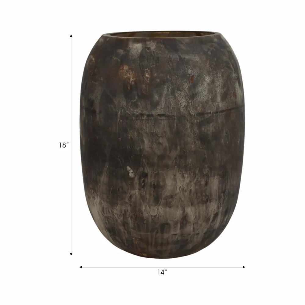 HENDONSIDE BROWN GLASS VASE 18 (IN)