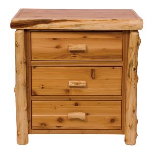 Cedar Log Three Drawer Chest - Coffee - Standard Line 2