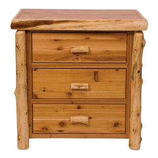 Cedar Log Three Drawer Chest - Coffee - 
Premium Line