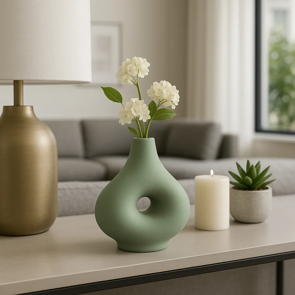 HORTONCROSS GREEN VASE 7 (IN)