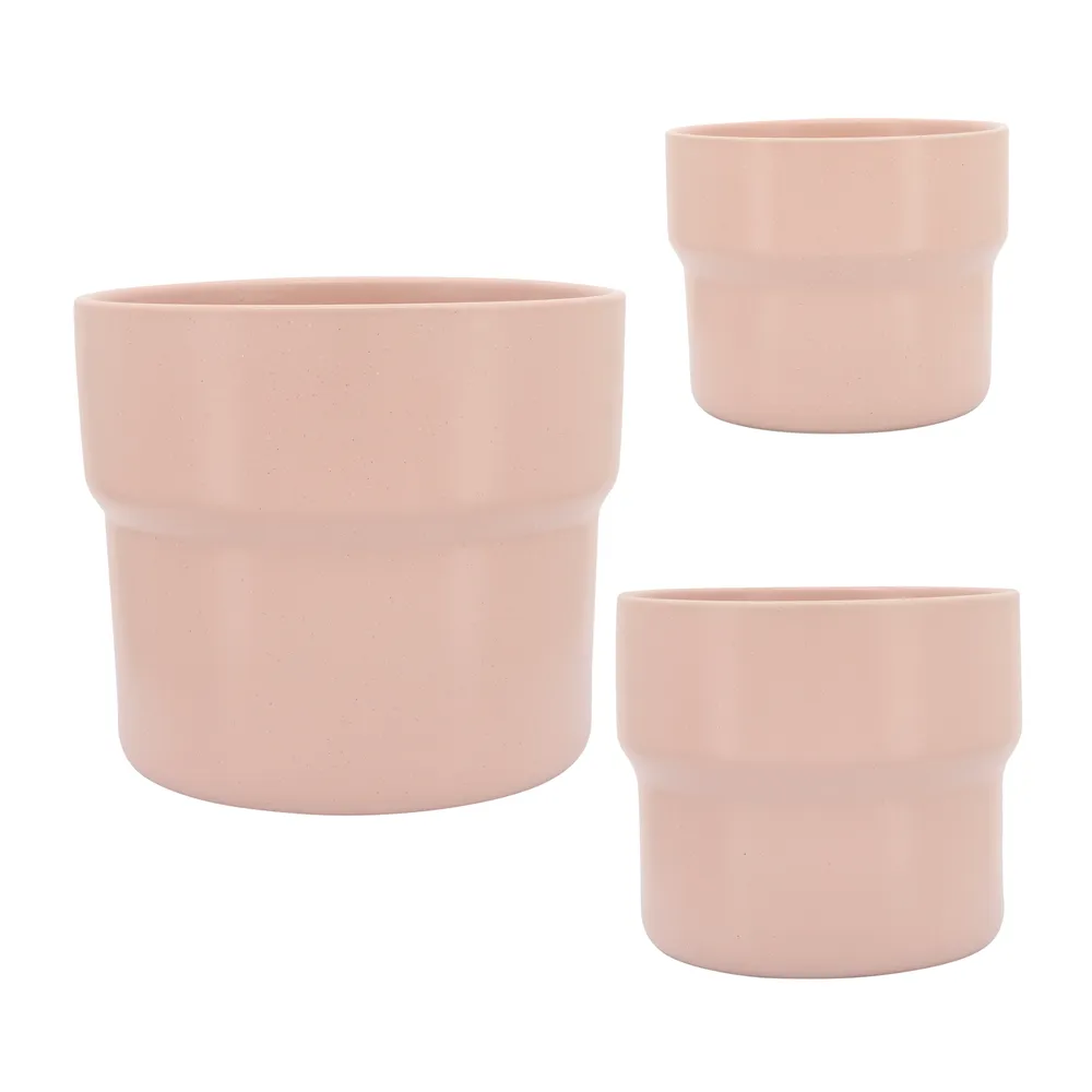 CORWINPORT SET OF 3 PINK PLANTER 9 (IN)