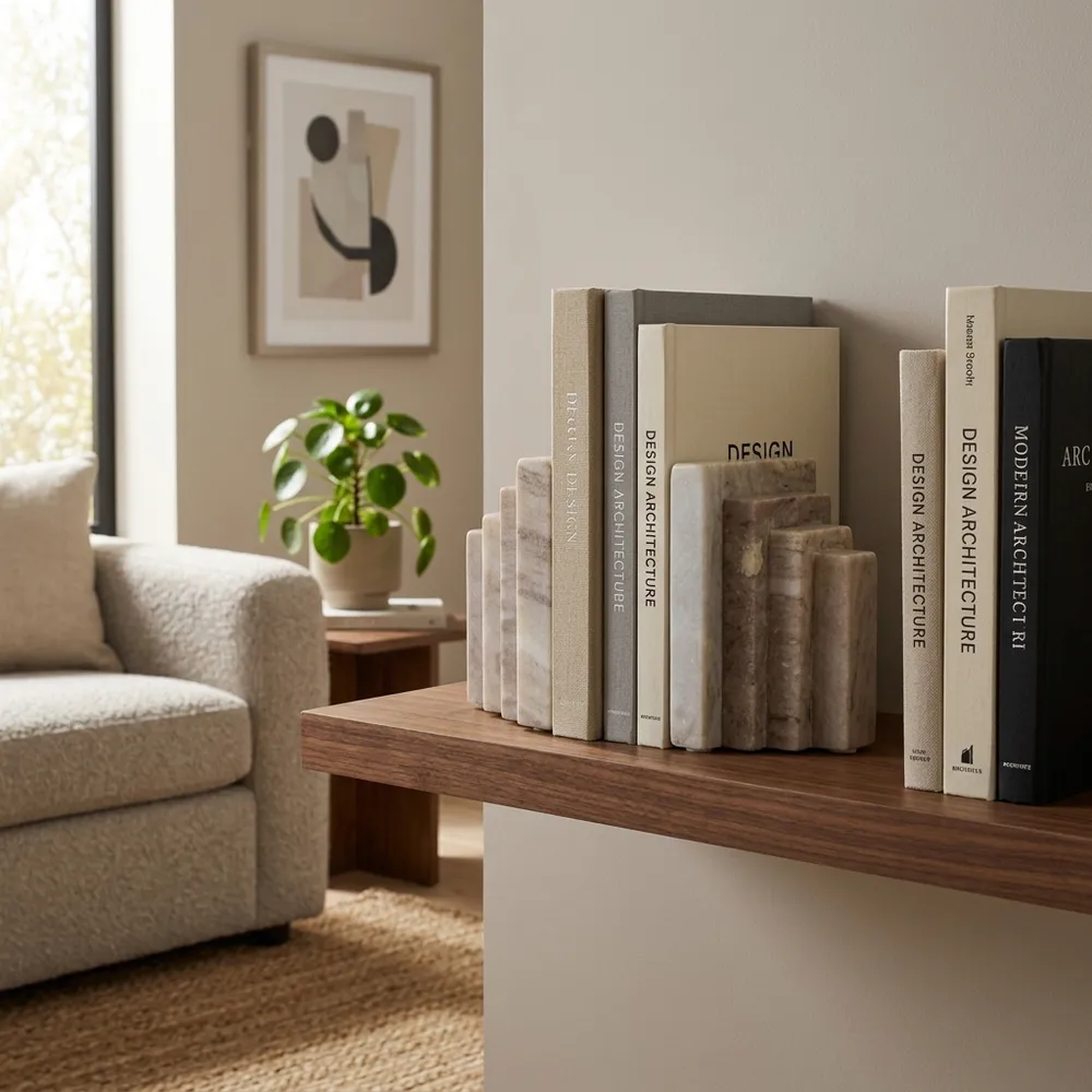 BECKETTDALE SET OF 2 TAN BOOKENDS 5 (IN)
