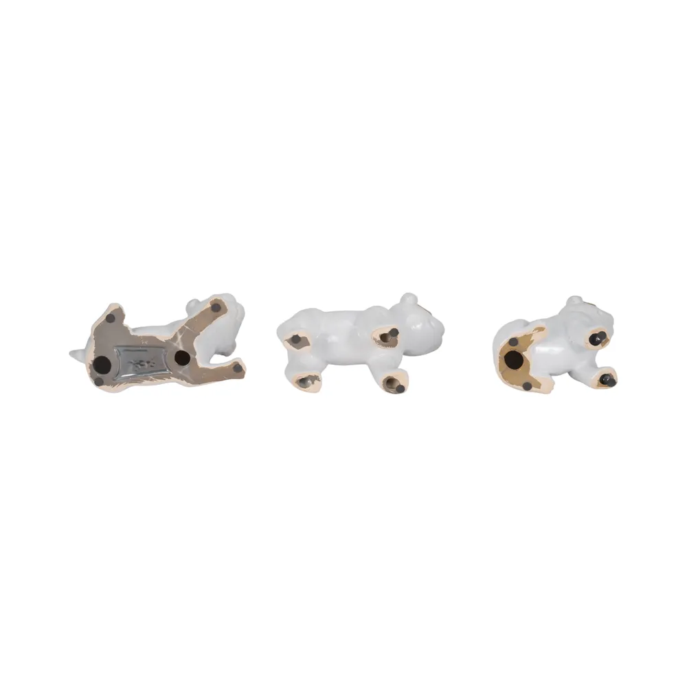RIDERRUN SET OF 3 WHITE DECOR 6 (IN)