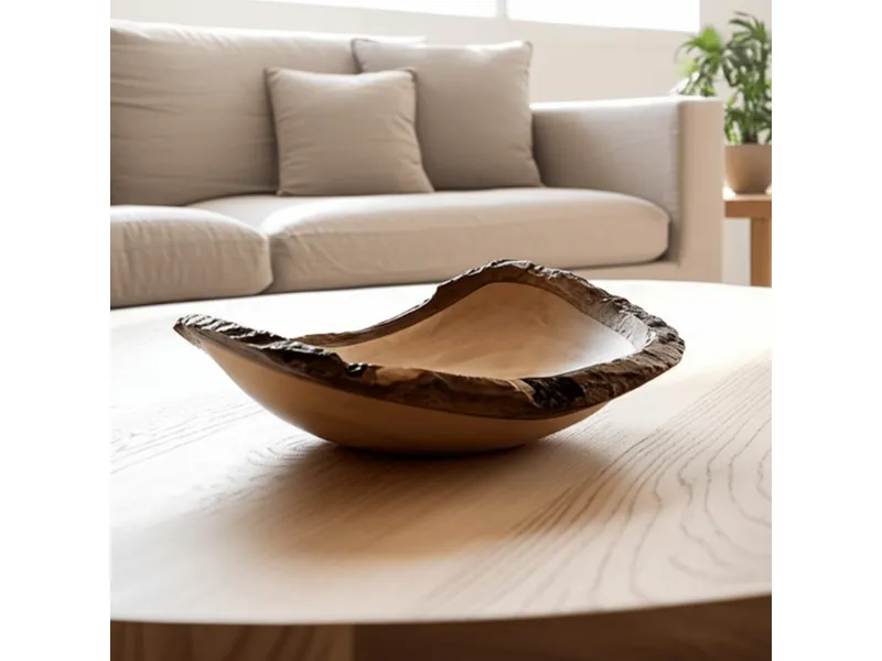10" x 10" Natural Edge Wooden Bowl 1