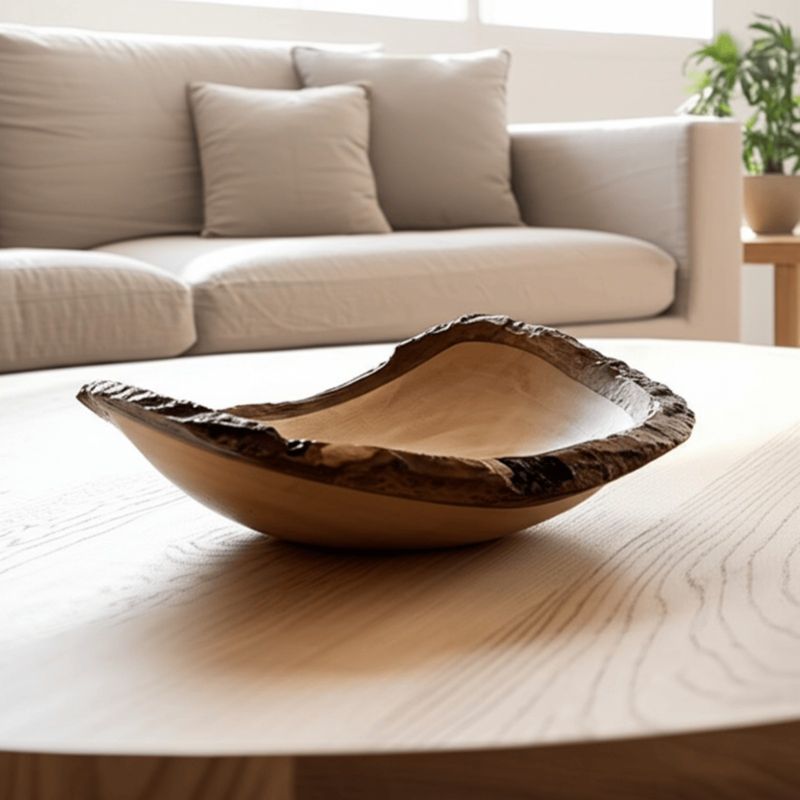 10" x 10" Natural Edge Wooden Bowl