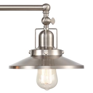 English Pub 28'' Wide 3-Light Vanity Light - Satin Nickel 4
