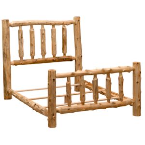 Cedar Log Traditional Bed - Double - Vintage 3