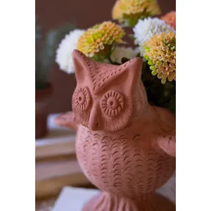 Terracotta Owl Planter 3